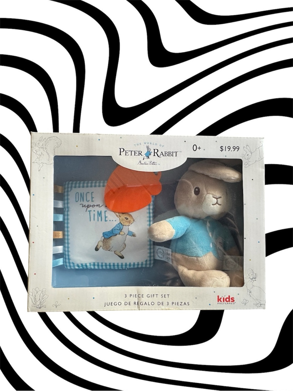 Peter Rabbit Plush & Story Cloth Gift Set - Blue/Tan